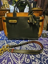 Coach Double Swagger Handbag Style 25497 CB Black New With Tags Gorgeous