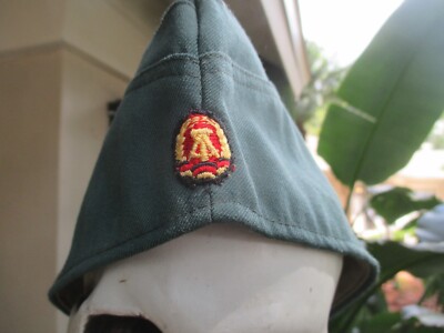 VINTAGE EAST GERMAN NAVY Dark Green GARRISON CAP