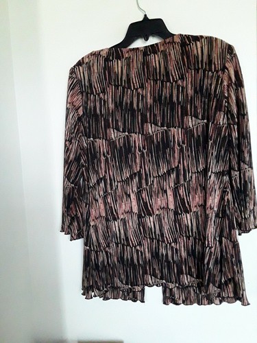 DRESSBARN Multi Print Long sleeve Shirt Blouse top Tunic Sz 2X - Picture 4 of 4