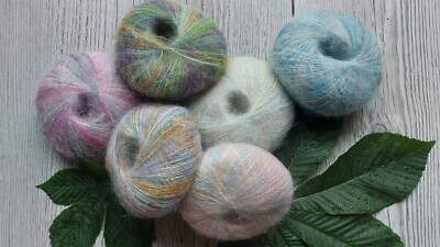 Yarn Kidsilk Belissimo print kid mohair silk yarn batik mohair multicolor mohair