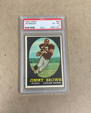 1958 Topps Jim Brown RC #62 Browns Hof'er PSA 6 EX-MT $3,150.99