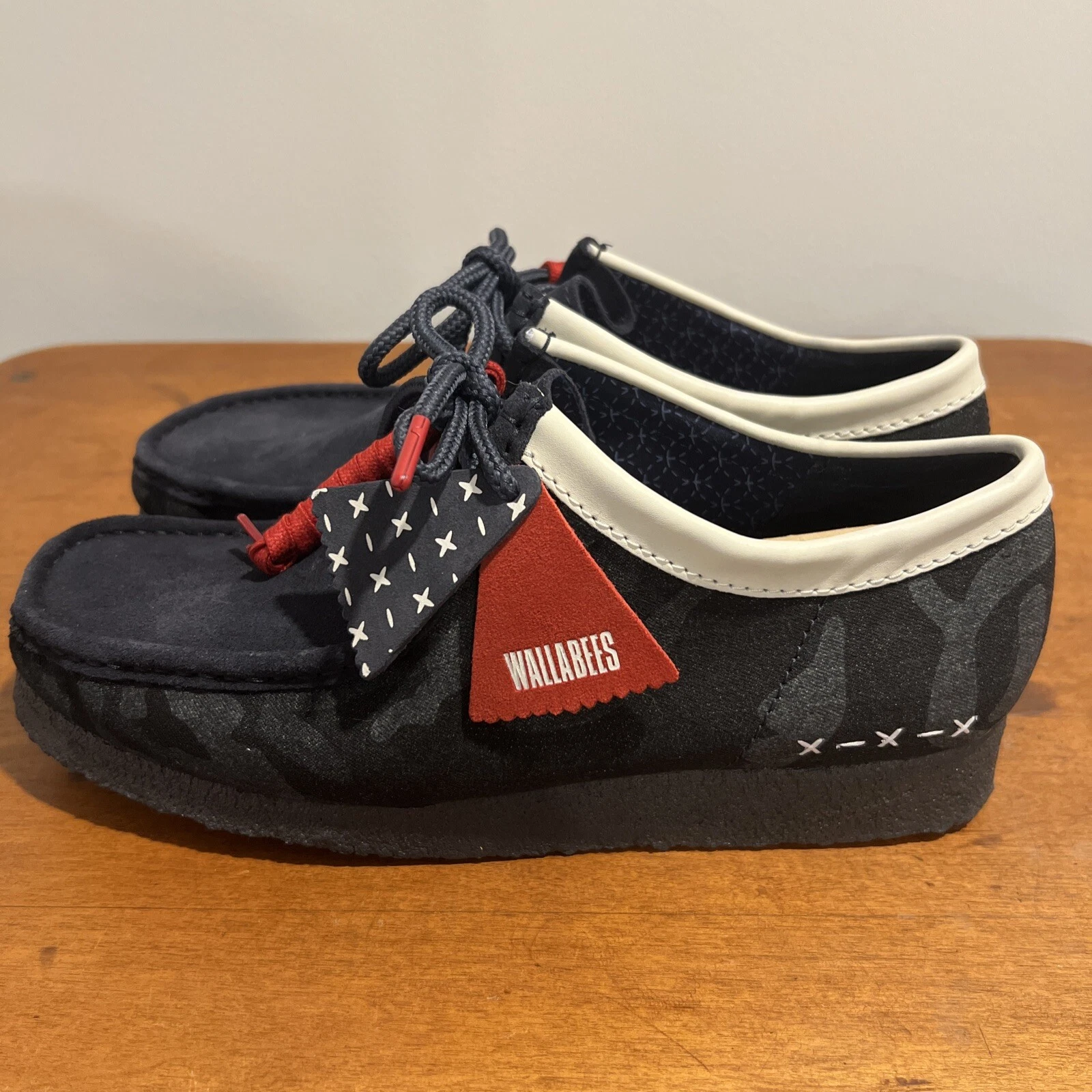 Scarpe casual Clarks Wallabee Denim 26168843 da uomo blu Oxford e stringate