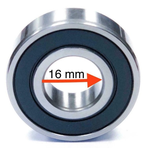 TOPROL 6203-2RS-16 RADIAL BALL BEARING WITH SPECIAL 16mm BORE 16x40x12 mm - 第 1/4 張圖片