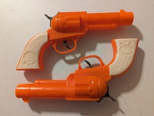 Legends Of The Wild West Cap Toy Gun Revolver Orange Plastic Replica Lot