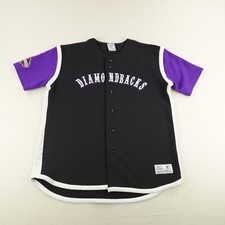Vintage Arizona Diamondbacks Jersey Mens XL Black Purple MLB Baseball Shirt 90s