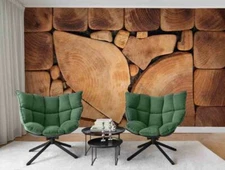 3D Wood Texture Self-adhesive Removable Wallpaper Murals Wall Sticker FC