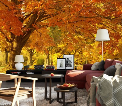 3D Golden Tree 7517 Wallpaper Mural Wall Print Wall Wallpaper Murals US Coco