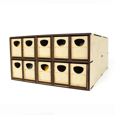 Die Loco Aufbewahrungsbox | 10 Schubladen | Modellbahn MDF Lokkoffer