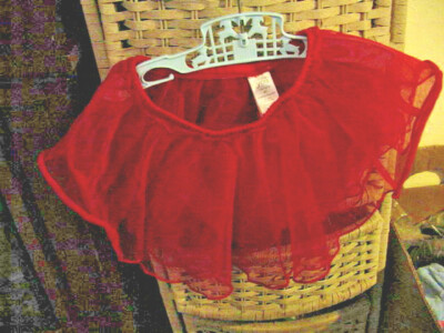GIRL'S SIZE 4-T RED TU TU SKIRT BY FIRST ONE YOU