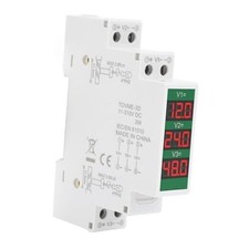 DIN Rail Voltmeter 3 Digits DC 11V to 310V Voltage Range Voltage Meter LCD