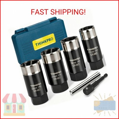 Thinkpro Locking Lug Nut Removal Tool-6 Pieces Deep Lug Nut Extractor Set,Stripp