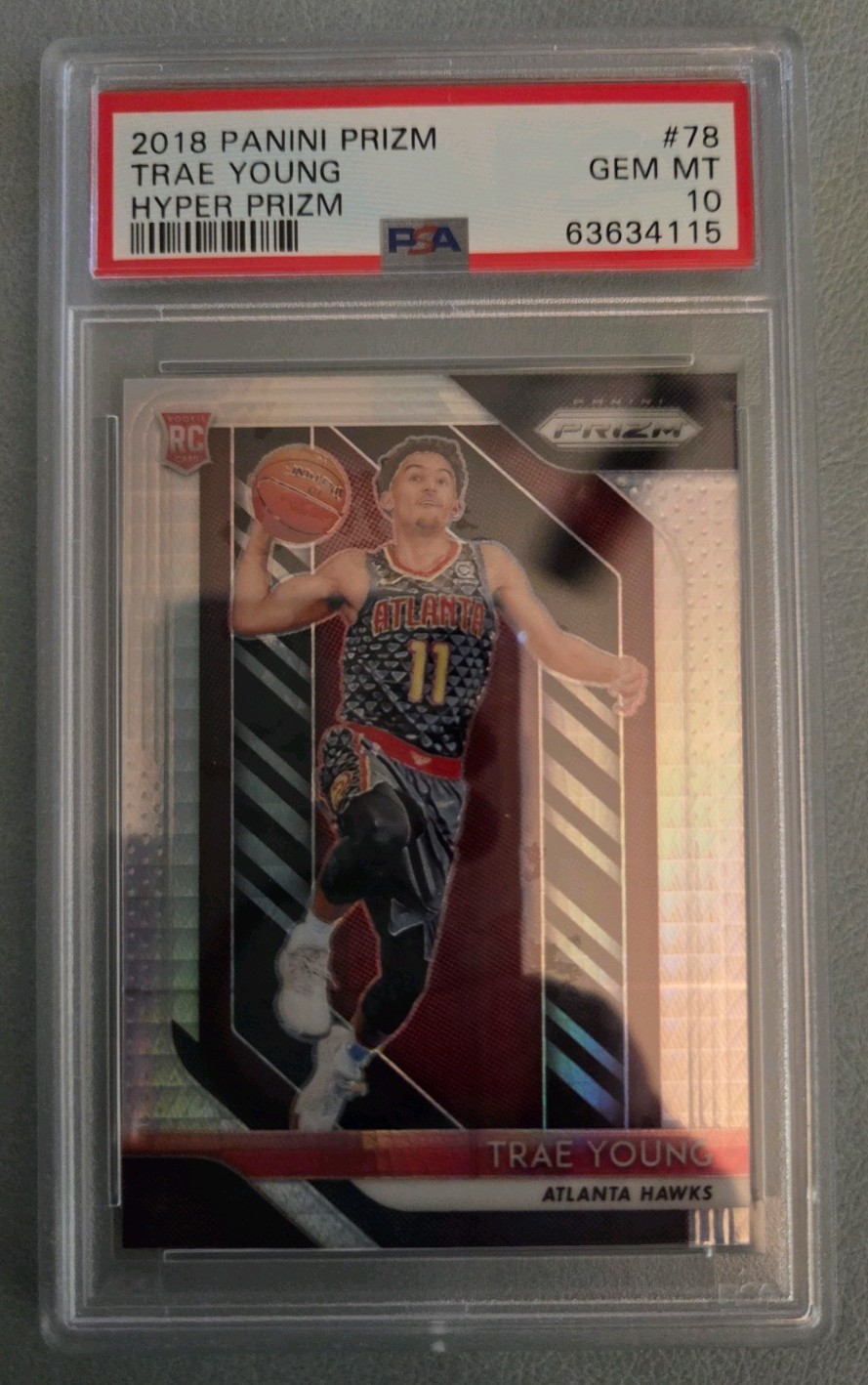 2018 Trae Young Panini Hyper Prizm RC PSA 10