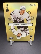 2025-26 O-Pee-Chee Quinton Byfield 5 Spades Playing Card - Los Angeles Kings