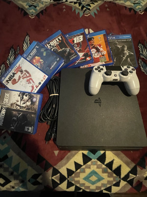PlayStation 4 Slim Console Bundle Sony PS4 2 Games, 1 Controller 1TB Tested