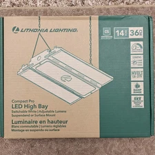 Lithonia Lighting Compact Pro LED High Bay 14 Inch White Switchable Color/Lumens
