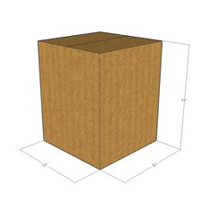 125 12x12x15 Kraft Brown Corrugated Shipping Boxes 32 ECT New