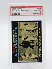AL PLAYOFF GAME 1 1971 TOPPS BASEBALL #195 PSA 8 Q7113