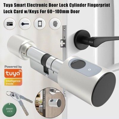 Tuya App Keyless Smart Lock Cylinder Finger prints Remote Control Lock 60-90mm