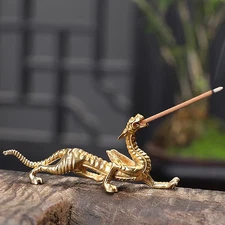 1Pc Metal Gold Dragon Incense Stick Burner Dragon Incense Holder Mini Sandalwood