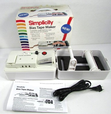 Simplicity Bias Tape Maker  1  Tip Power Cord Instructions Box See Demo Video