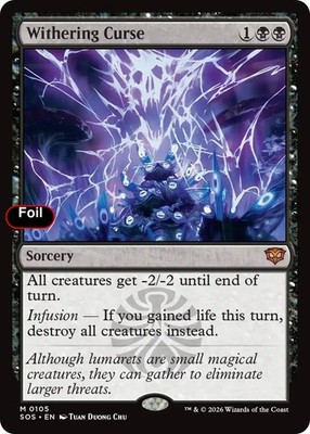 Foil Withering Curse - 105 - NM - Secrets of Strixhaven