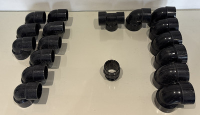 Kunststoff Abfall Fittinge 40/32mm Gewinde / Lösungsmittel Schweiß Abfallrohr Restposten
