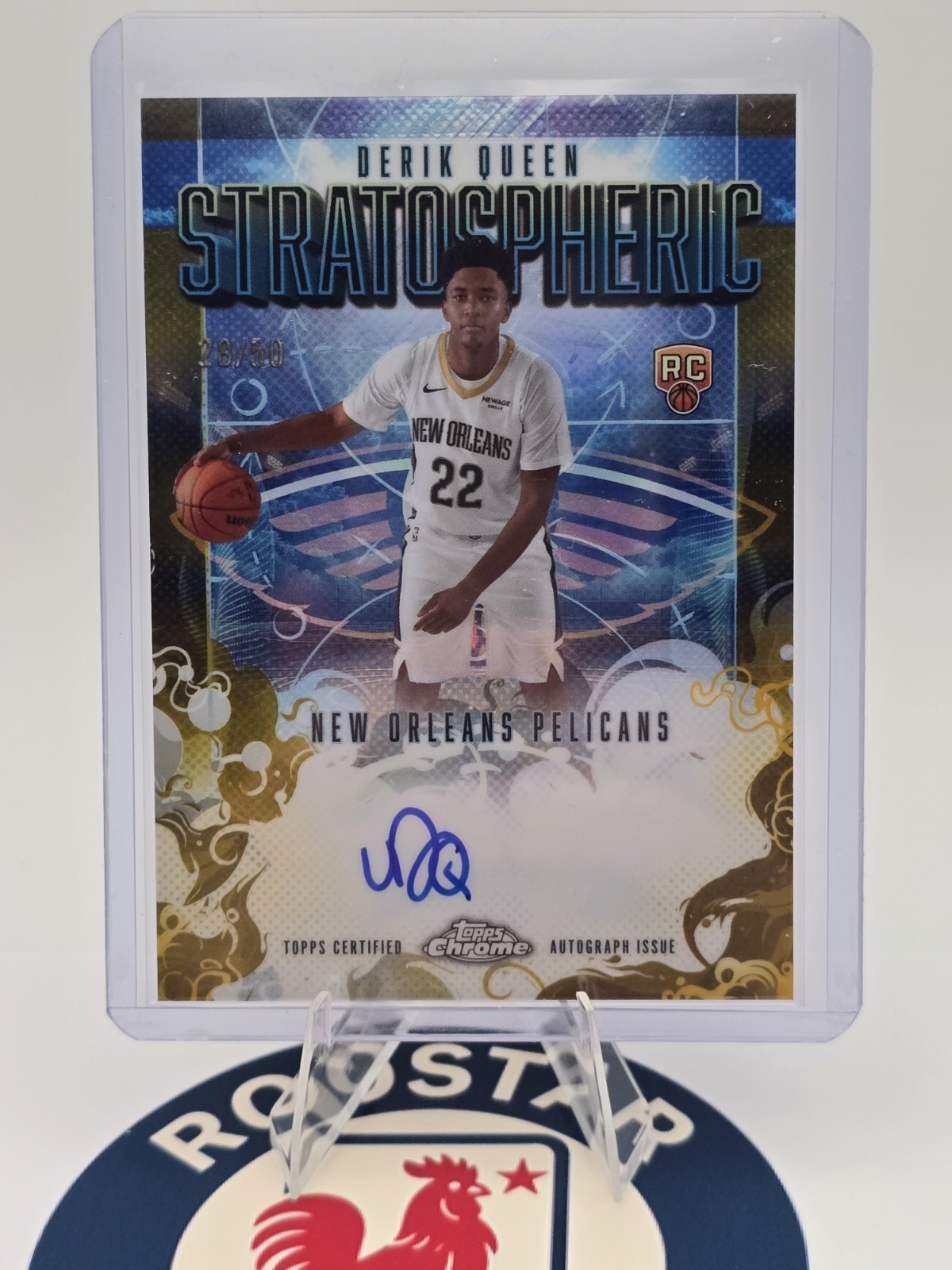 Derik Queen 2025 Topps Chrome Stratospheric Rookie Auto #SMR-DQ /50