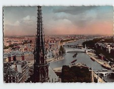 Postcard Panoramic View Paris France