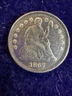 1857 10C Liberty Seated Dime Great Luster Sharp Details edge ding superlow price