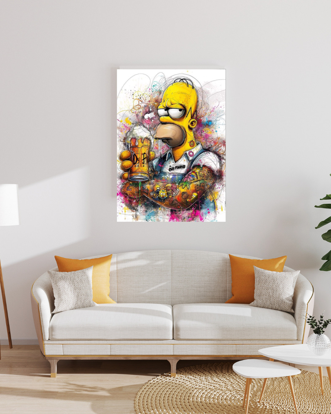 Plaque métallique A4 Simpsons déco murale pop culture poster métal vintage rétro
