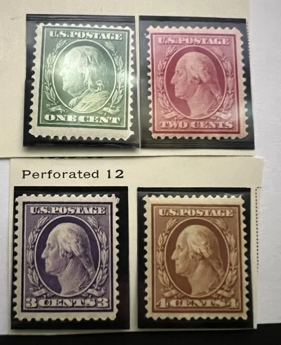 US Stamps Collection Scott# 331 332 333 334 Mint NH OG Gum