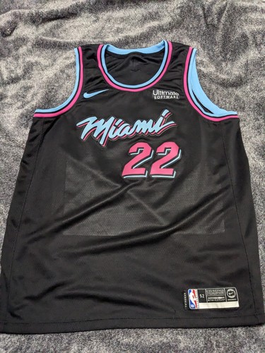 JIMMY BUTLER Miami Heat 2019 ViceNight'NIKE SWINGMAN City Edition NBA Jersey- 52 - Picture 1 of 12