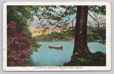 Postcard A Glimpse of Beautiful Mountain Lake Virginia P176