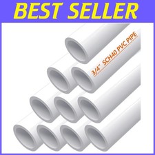 PVC Pipe 3/4" 40" 10-Pack, Furniture Grade White