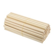 60Pcs 3/8 x 8 Inch Wooden Dowel Rod Wood Dowels for Craft Natural Color
