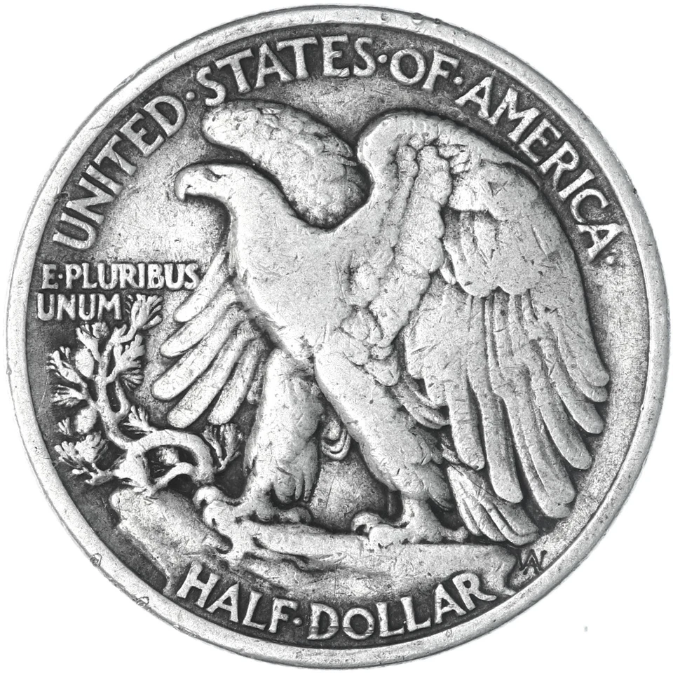 1920 (P) Walking Liberty Half Dollar Fine 90% Silver - Image 4 of 4