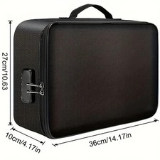 Fireproof Waterproof Document Box with Lock Expandable File Storage Box