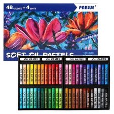 PABLUE Oil Pastels 48 Colors, Soft Oil Pastel Crayons for Drawing