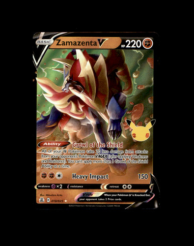Zamazenta V 018/025 Celebrations 25th Anniversary Pokemon TCG 2021 NM