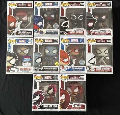10x Funko Pop Figuren Marvel Spiderman als Set/Konvolut, NEU/OVP