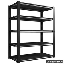 5 TIER METAL SHELVING UNIT STORAGE RACKING SHELVES GARAGE WAREHOUSE SHED UPDATE