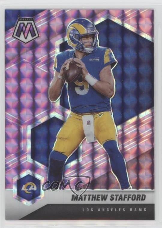 2021 Panini Mosaic Purple Mosaic Prizm /49 Matthew Stafford #116