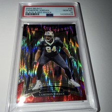 2024 Panini Select #16 Cameron Jordan Black & Red Prizm Shock PSA 10