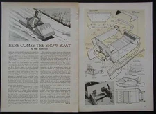 Snow Boat childs Steerable Toboggan Sled EZ How-To build PLANS