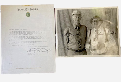 Bartles & Jaymes Ed & Frank Booster Club Photo Letter Pin Wine Coolers 1980’s Ad