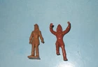 Vintage 1950s Marx Space Patrol Play Set Orange Vinyl 45mm Women Cadets