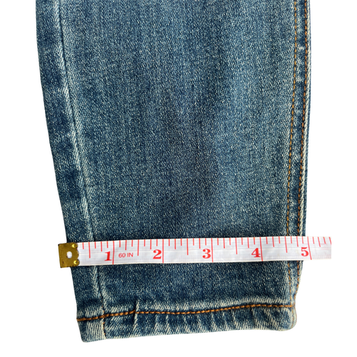 Free People Damen Mid Rise Classic Straight Leg Jeans Blau Medium Wash Größe 27 - Bild 9 von 11