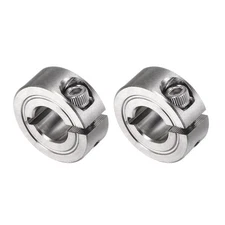 2pcs Single Split Shaft Collar 3/8" Bore One-Piece Clamping Collar 7/8" OD