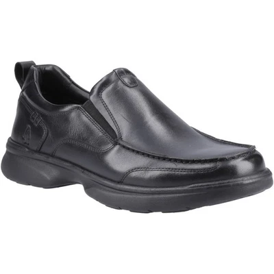 Hush Puppies Harold Leder Herren Schwarz Mokassin Schuhe