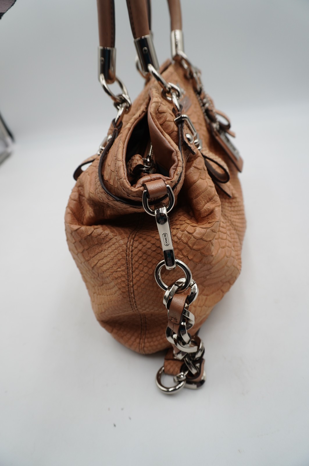 Coach Madison Sophia Embossed Python Leather Satc… - image 8
